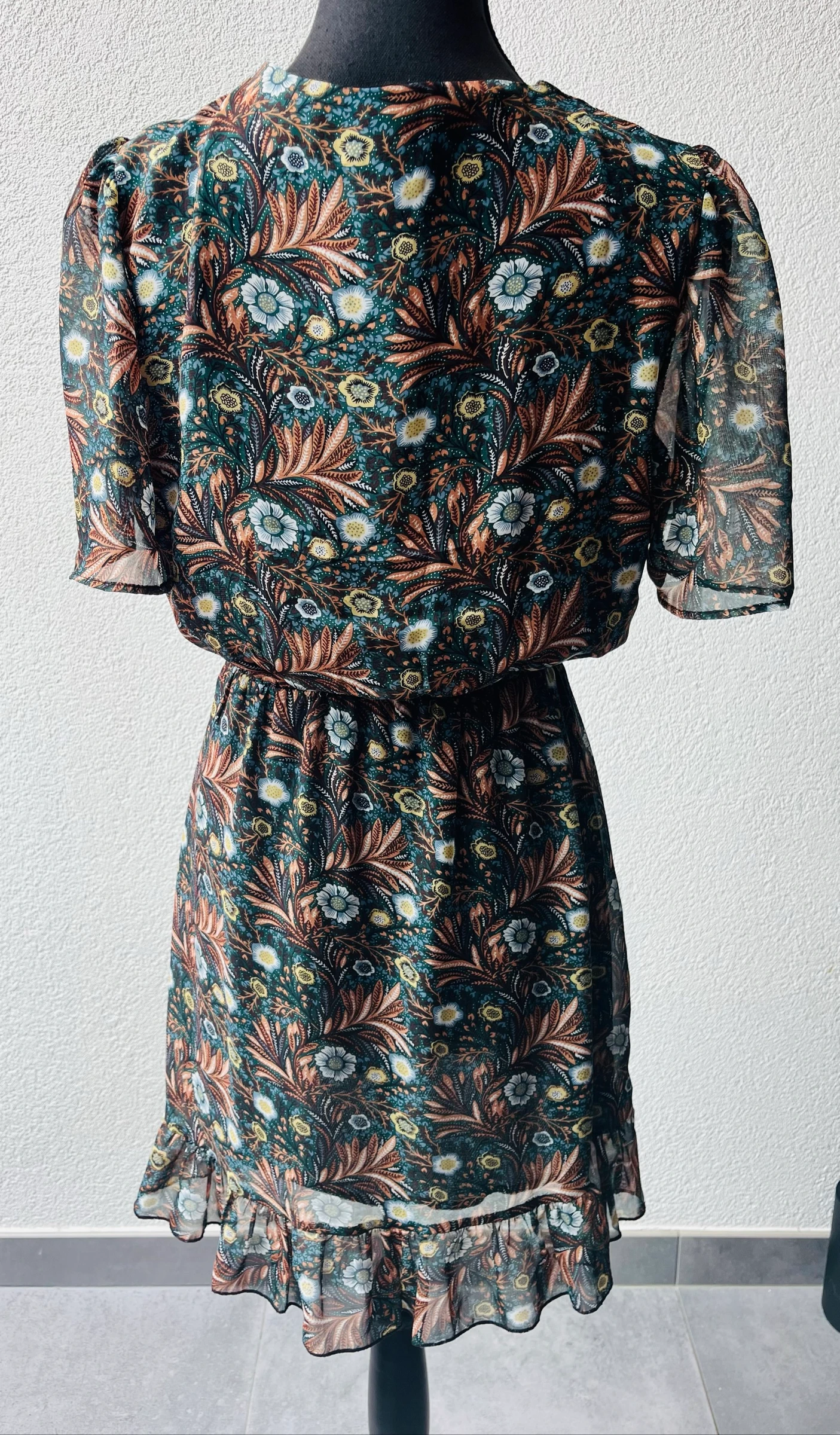 🌺 𝒎𝒛 | Flamant Rose jurk met bloemenprint | maat M | overslagmodel | gevoerd – photo 2